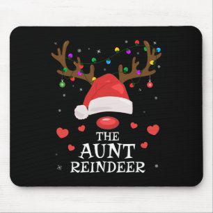 Tapis De Souris Tante Reindeer Famille Correspondant Noël Tante Au