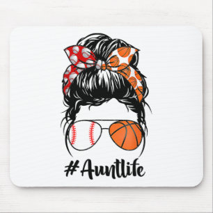 Tapis De Souris Tante Vente Vendre Sketll Aunt Messy Bun Fête des