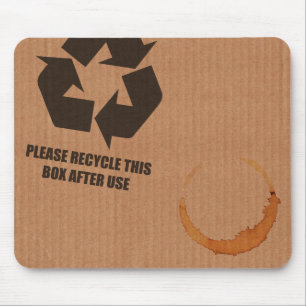 Tapis De Souris "tapis de souris de carton réutilisez svp boîte"