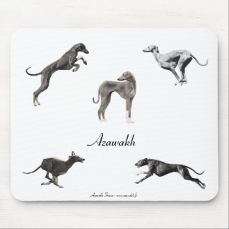 Tapis De Souris TAPIS SOURIS Azawakhs noir et blanc