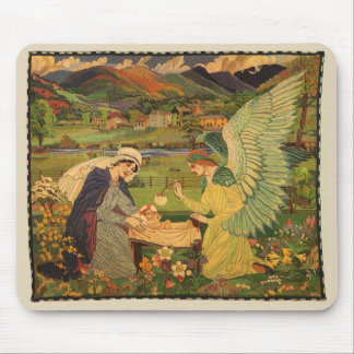 Tapis De Souris Tapisserie religieuse vintage avec bébé Jésus-Chri