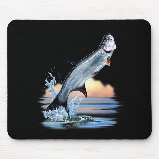 Tapis De Souris Tarpon Poisson Eau Douce Faune Chasse Pêche A (Devant)