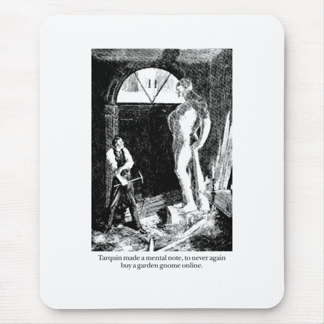 Tapis De Souris Tarquin et le gnome de jardin (Devant)