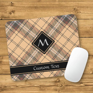 Tapis De Souris Tartan beige et marron