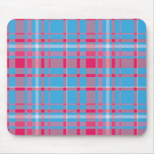 Tapis De Souris Tartan bleu et rouge