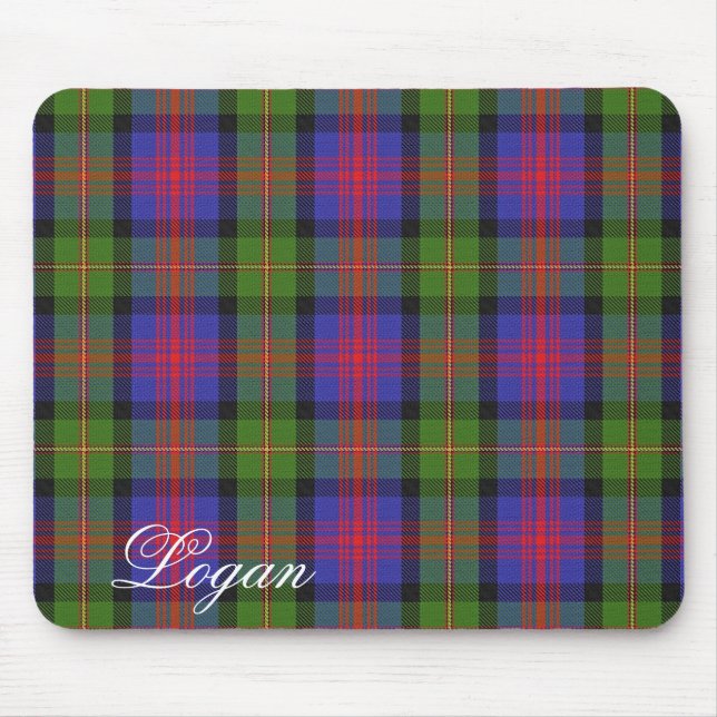 Tapis De Souris Tartan écossais majestueux de Logan de clan (Devant)