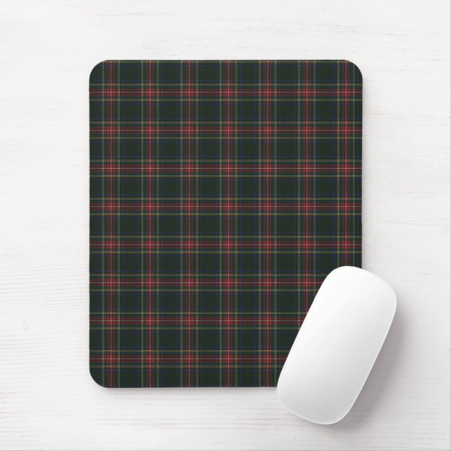 Tapis De Souris Tartan Écossais Original Moderne Stewart Noir (Avec souris)