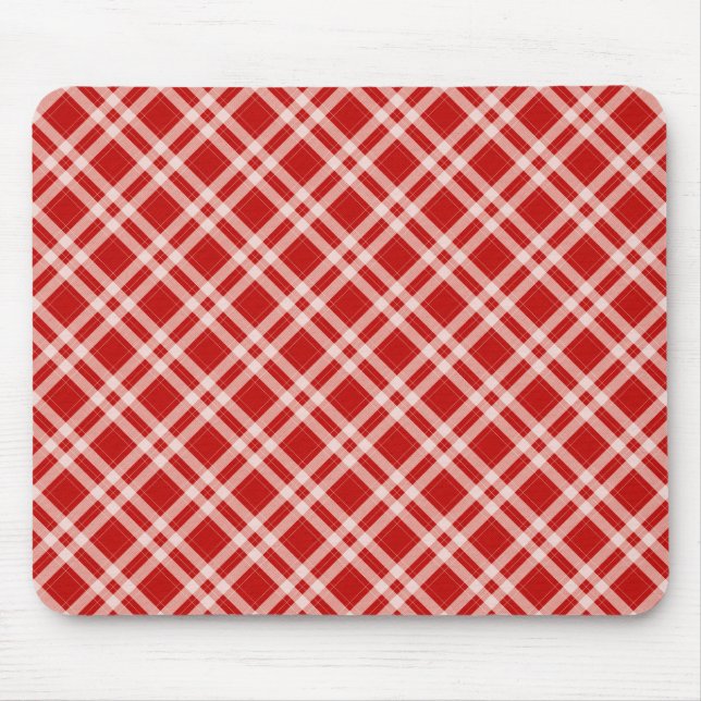 Tapis De Souris Tartan en rouge (Devant)