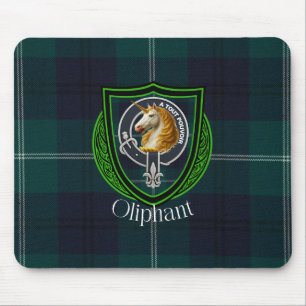 Tapis De Souris Tartan et blason du clan écossais Oliphant 