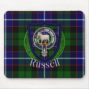 Tapis De Souris Tartan et blason du clan écossais Russell