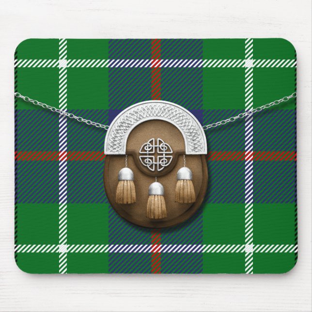 Tapis De Souris Tartan et escarcelle de Duncan de clan (Devant)