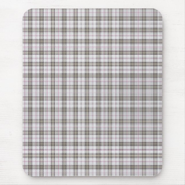 Tapis De Souris Tartan gris mode (Devant)