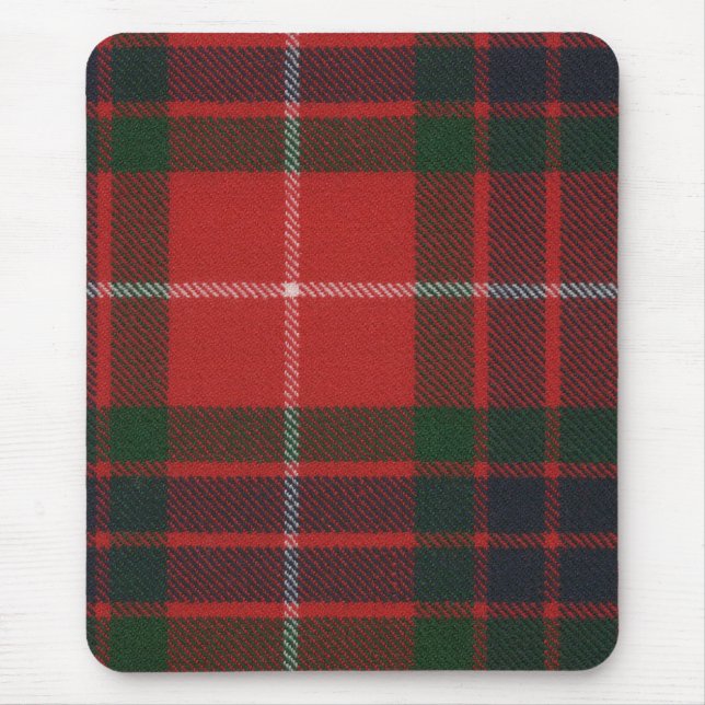 Tapis De Souris Tartan moderne rouge Mousepad de Fraser (Devant)