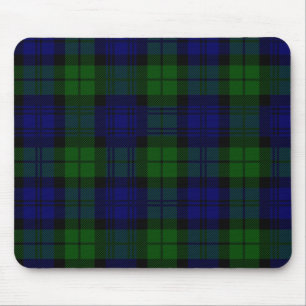 Tapis De Souris Tartan noir écossais Mousepad de montre