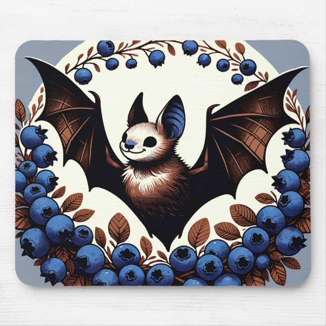 Tapis De Souris Tarte à la chauve-souris Fruit Pie Fruit Bats (Devant)