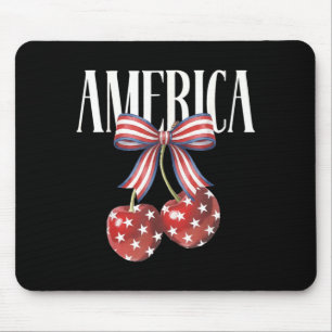 Tapis De Souris Tarte aux cerises américaine noeud papillon Coquet