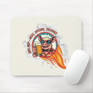 Tapis De Souris Tasse à bière cochon drôle du 14 juillet Maître