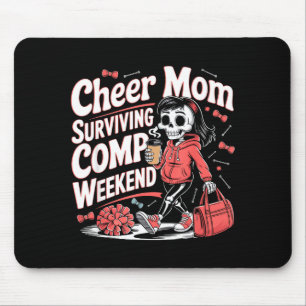 Tapis De Souris Tasse de café squelette de week-end de comp survie