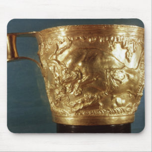 Tapis De Souris Tasse, dépeignant un taureau de remplissage