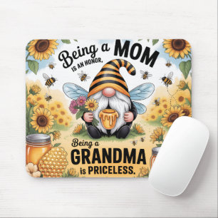 Tapis De Souris Tasse gnome grand-mère mignonne