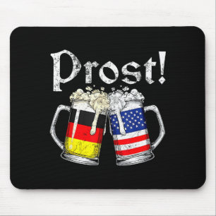 Tapis De Souris Tasse Prost Bière Allemand Drapeau Américain Homme