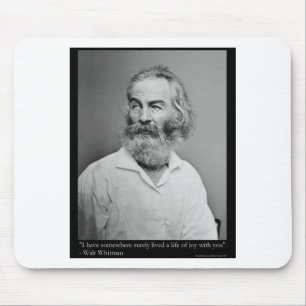 Tapis De Souris Tasses de Walt Whitman Joie Avec Vous Citation Tsh