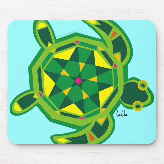 TAPIS DE SOURIS TATHA LE SEATURTLE #2 MOUSEPAD (Devant)