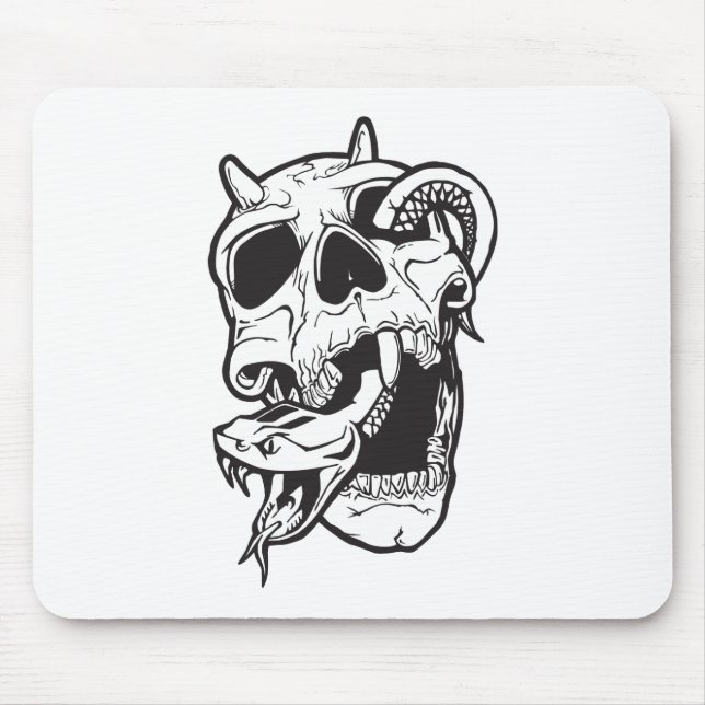 Tapis De Souris Tatouage crâne (Devant)