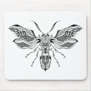 Tapis De Souris Tatouage d'Abeille-Guêpe