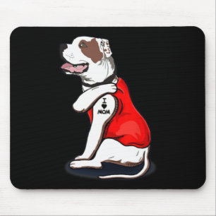 Tapis De Souris tatouage de chien bouledogue américain j'aime mama