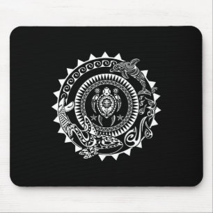 Tapis De Souris Tatouage polynésien maori Orca Dolphin Turtle Scub