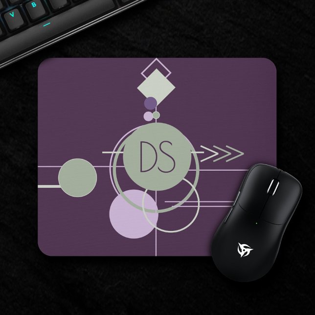 Tapis De Souris Tattoos | Marque Bohémienne violet verte (Créateur téléchargé)