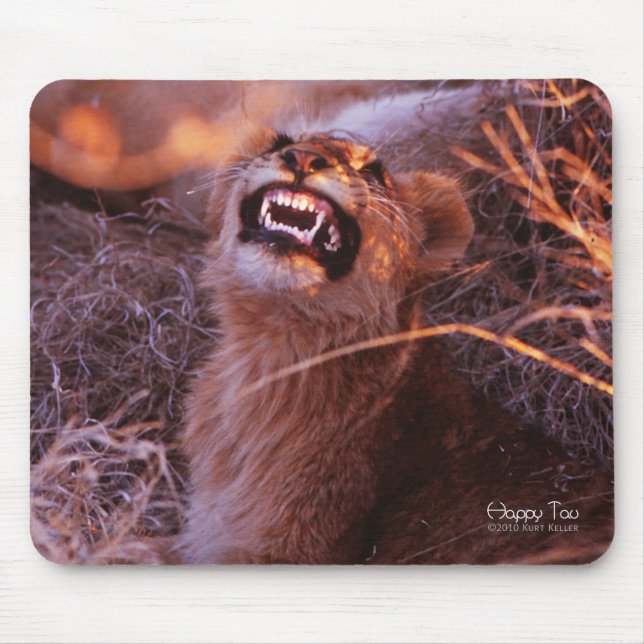 Tapis De Souris Tau heureux, jeune lion souriant (Devant)