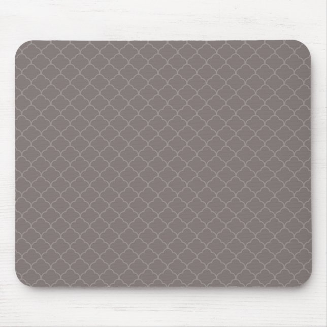 Tapis De Souris Taupe Brown Maroc Motif Quatrefoil (Devant)