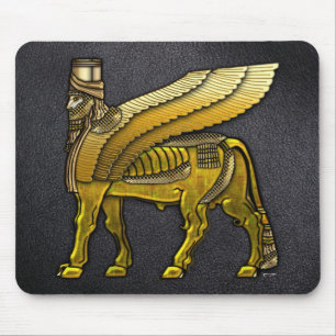 Tapis De Souris Taureau à ailes par Babylonien Lamassu