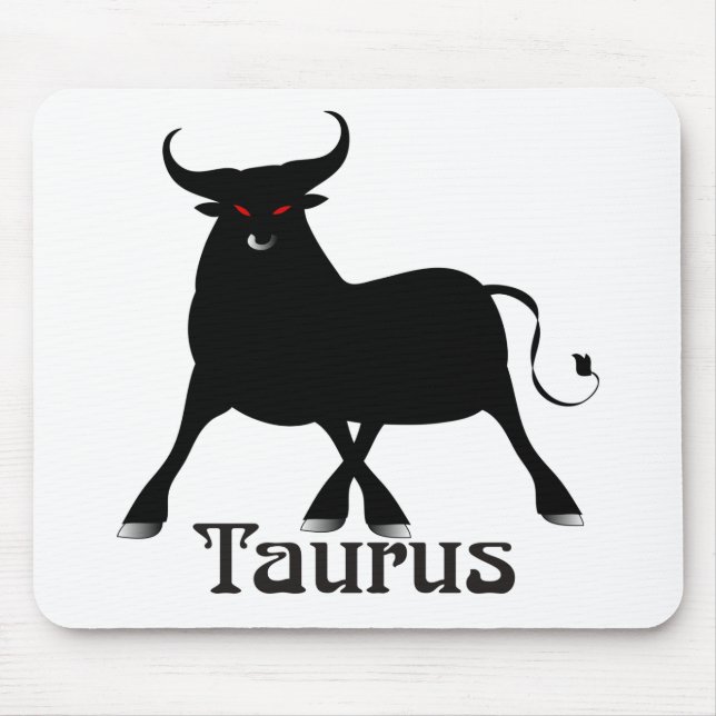 Tapis De Souris Taureau lunatique Mousepad (Devant)