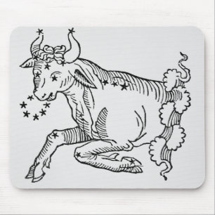 Tapis De Souris Taureau (Taureau) une illustration du 'poétique