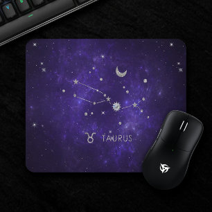 Tapis De Souris Taurus pourpre zodiaque   Horoscope d'astrologie c