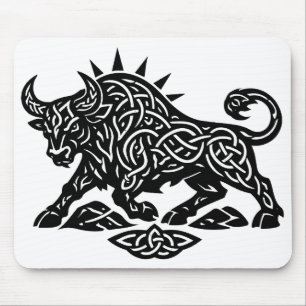 Tapis De Souris Taurus Sceau du Taureau — Encre de zodiaque liée à