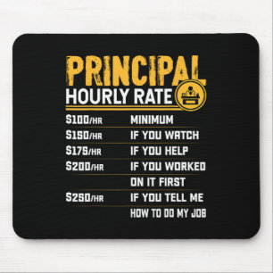 Tapis De Souris Taux horaire principal - Professeur directeur drôl