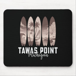 Tapis De Souris Tawas Point Michigan Planche de surf Hommes Femmes