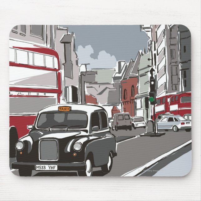 Tapis De Souris Taxi à Londres (Devant)