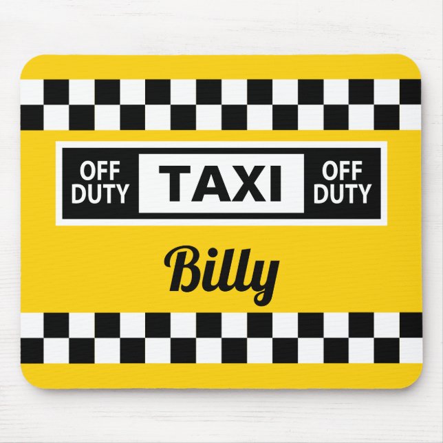 Tapis De Souris Taxi Jaune Icone Design New York (Devant)