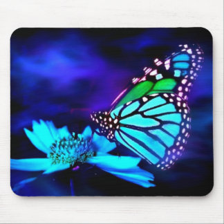 Tapis De Souris - TBA - Papillon en mousepad bleu clair