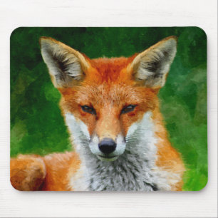 Tapis De Souris TCWC - Peinture d'aquarelle de Fox rouge
