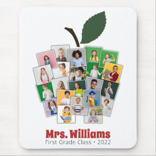 Tapis De Souris Teacher Apple Collage Cadeau de l'enseignant 22 Ph