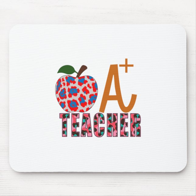 Tapis De Souris Teacher Art Apple A Plus Teacher (Devant)