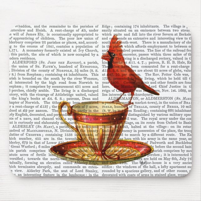 Tapis De Souris Teacup Et Cardinal Rouge (Devant)