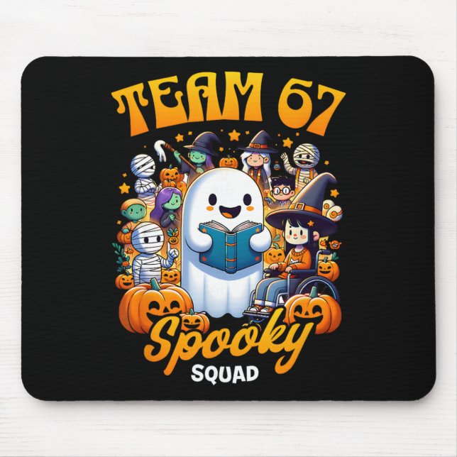 Tapis De Souris Team 67 Spooky Squad Funny Six Seven Meme 6 7 Hall (Devant)