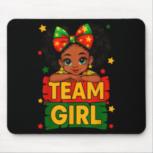 Tapis De Souris Team Girl Black Kids Gender Reveal Baby Annonces